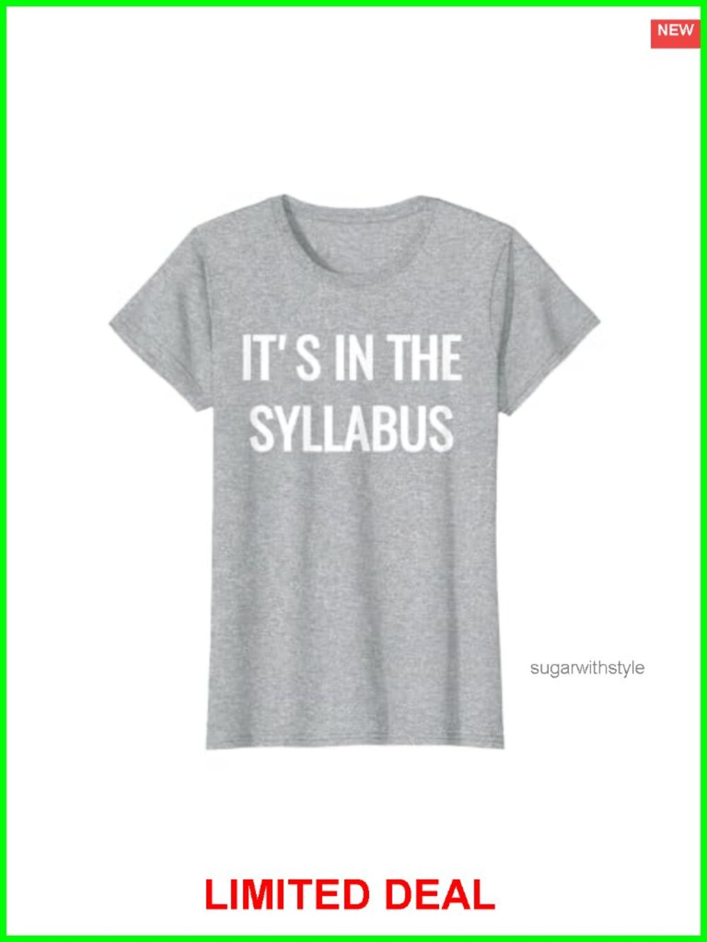 Funny College Professor Syllabus Graphic Tee Double-Needle Hem